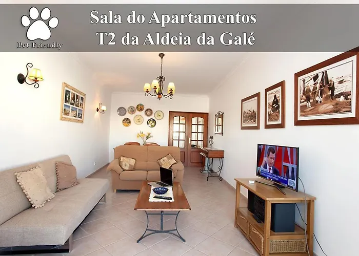 Os A Ramos Na Da Gale Estao Inserido Em Com Piscina, Fica Apenas A 350 Metros Da Da Gale - Com Ar Condicionado Tanto Nos Quartos Na Sala, Smart Tv Com Prime Video E Cozinha Completa Apartmán Albufeira